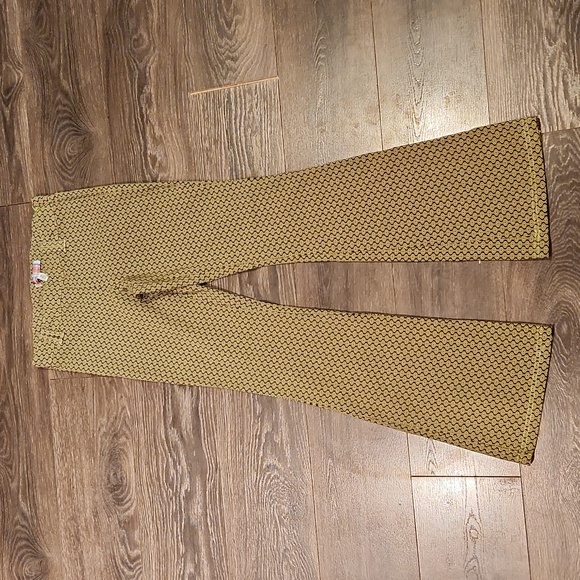 ❤️ URBAN OUTFITTERS GEOMETRIC PRINT FLARE DISCO PARTY PANTS, 6 (28) - Picture 3 of 9